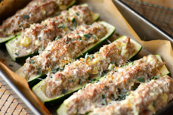 کدوی پُر شده (Stuffed Zucchini)